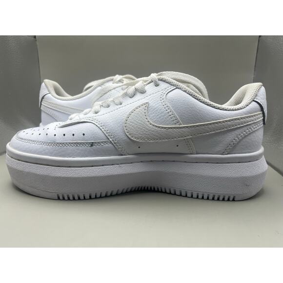 Nike Court Vision Alta Platform Triple White Women’s Size 8 - Picture 3 of 8
